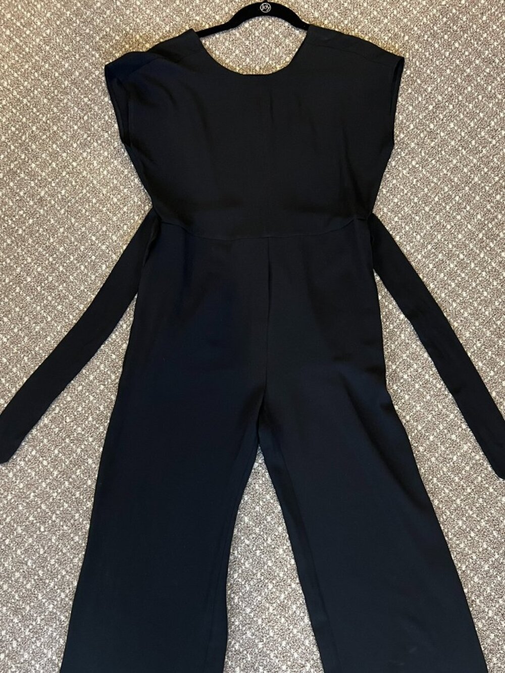 NWT Loft Black Jumpsuit with Tie Belt